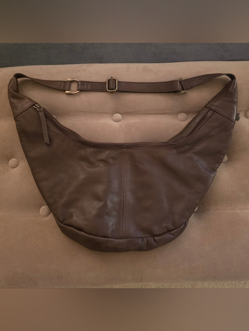 Women's Free People Leather Hobo Bag - Brown